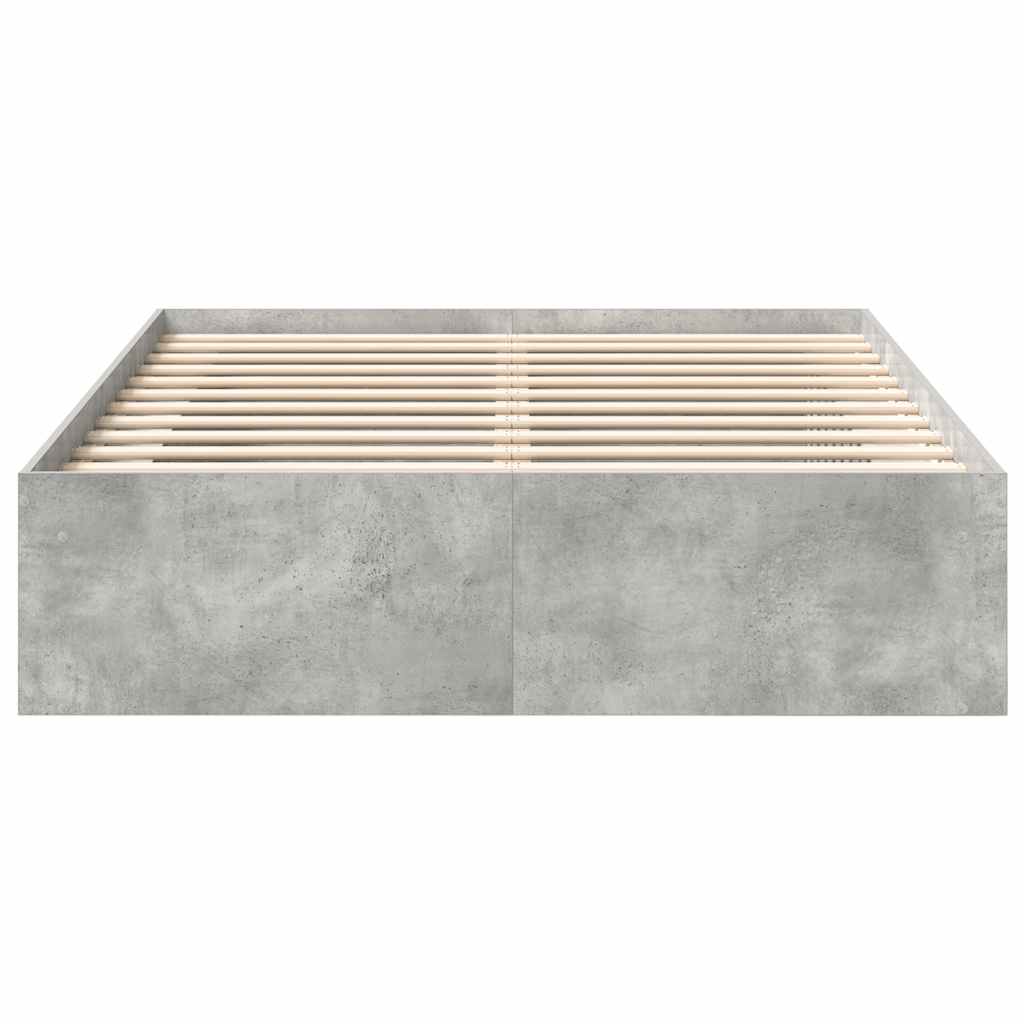 Bedframe betongrijs 140x200 cm is nu te koop bij PeponiXL, paradijselijk wonen!