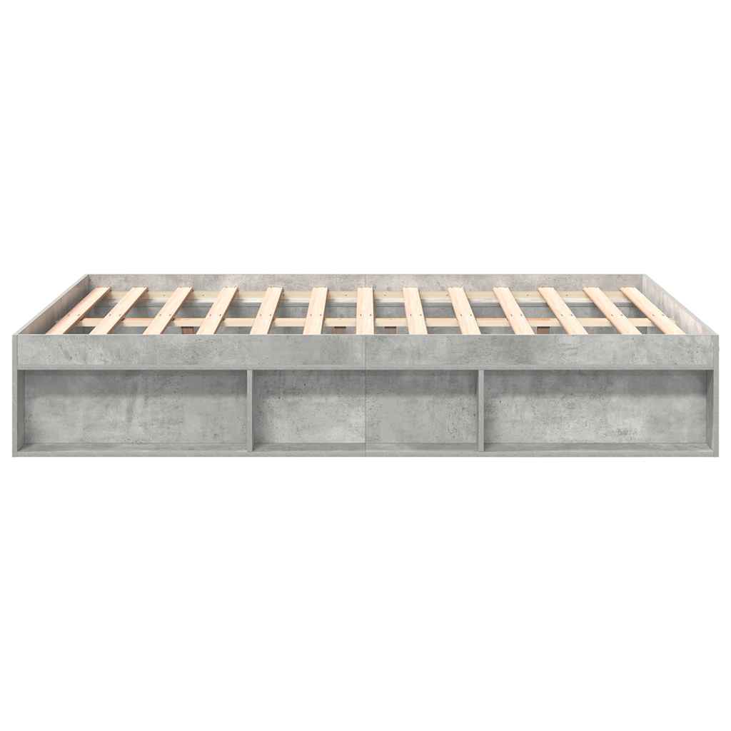 Bedframe betongrijs 140x200 cm is nu te koop bij PeponiXL, paradijselijk wonen!
