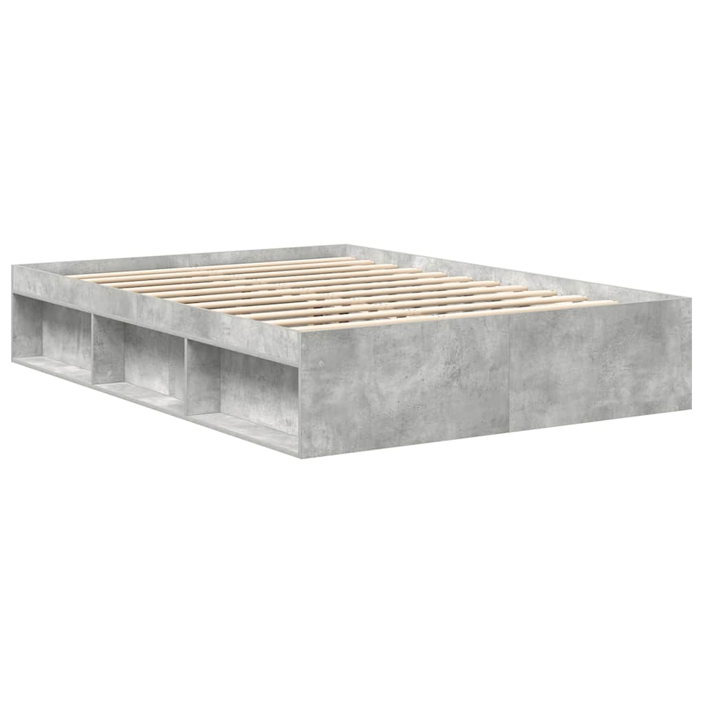 Bedframe betongrijs 140x200 cm is nu te koop bij PeponiXL, paradijselijk wonen!