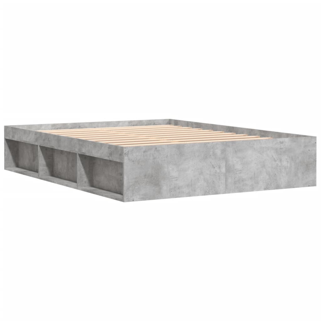 Bedframe betongrijs 140x200 cm is nu te koop bij PeponiXL, paradijselijk wonen!