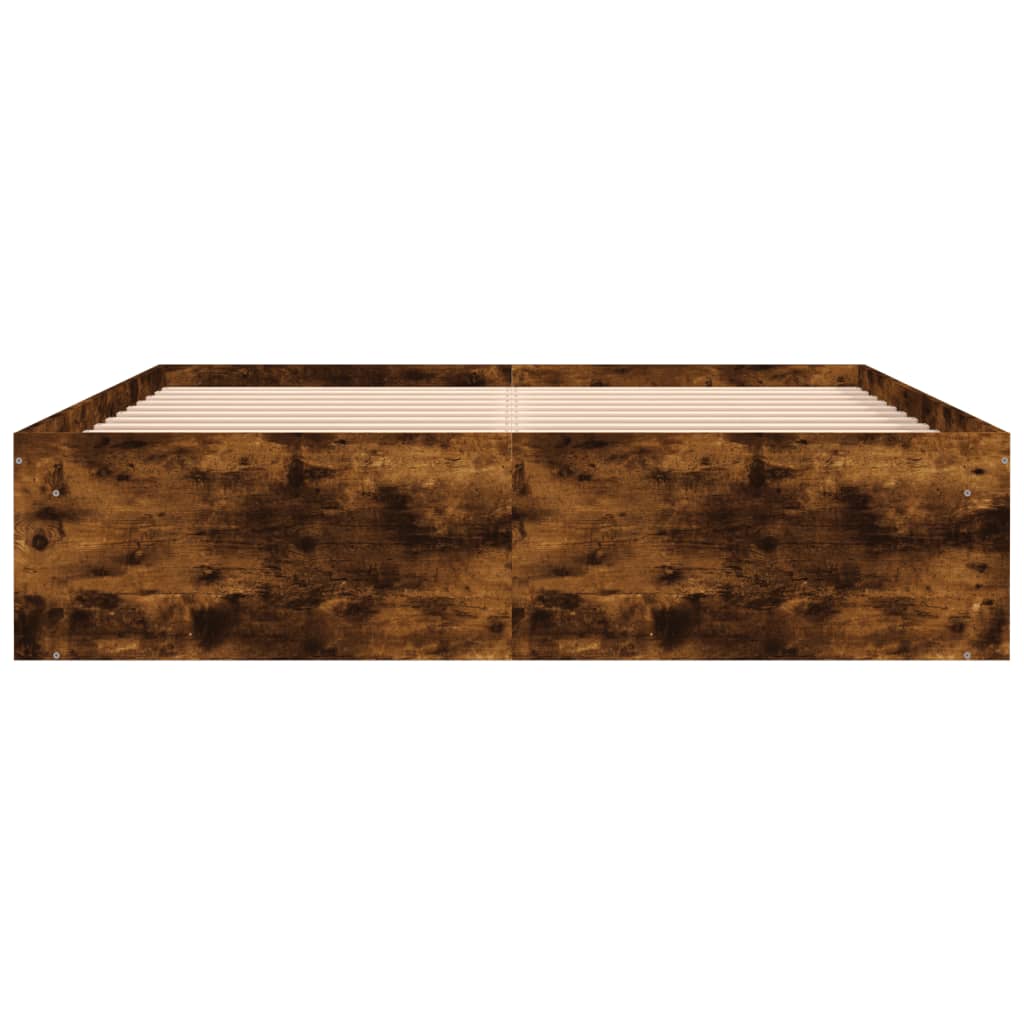 Bedframe gerookt eikenkleurig 140x200 cm is nu te koop bij PeponiXL, paradijselijk wonen!