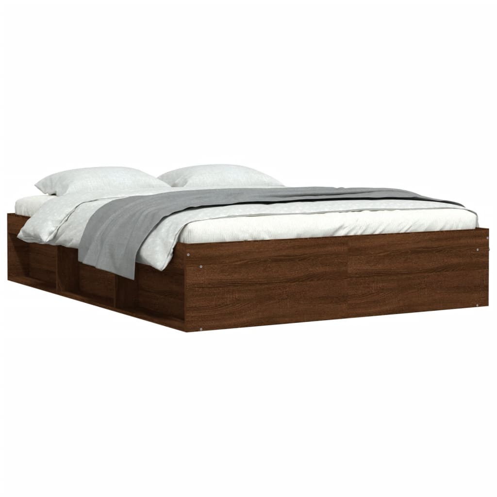 Bedframe bruin eikenkleur 140x200 cm is nu te koop bij PeponiXL, paradijselijk wonen!