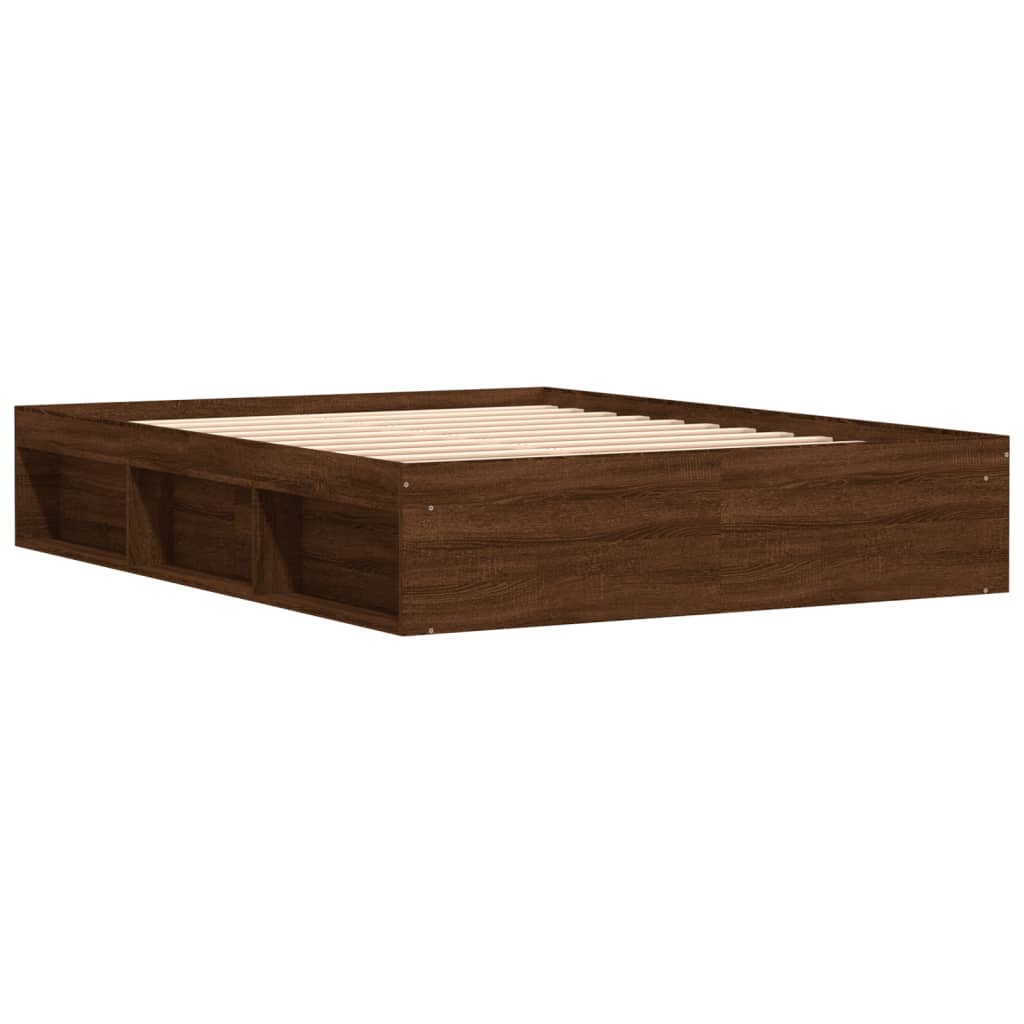 Bedframe bruin eikenkleur 140x200 cm is nu te koop bij PeponiXL, paradijselijk wonen!