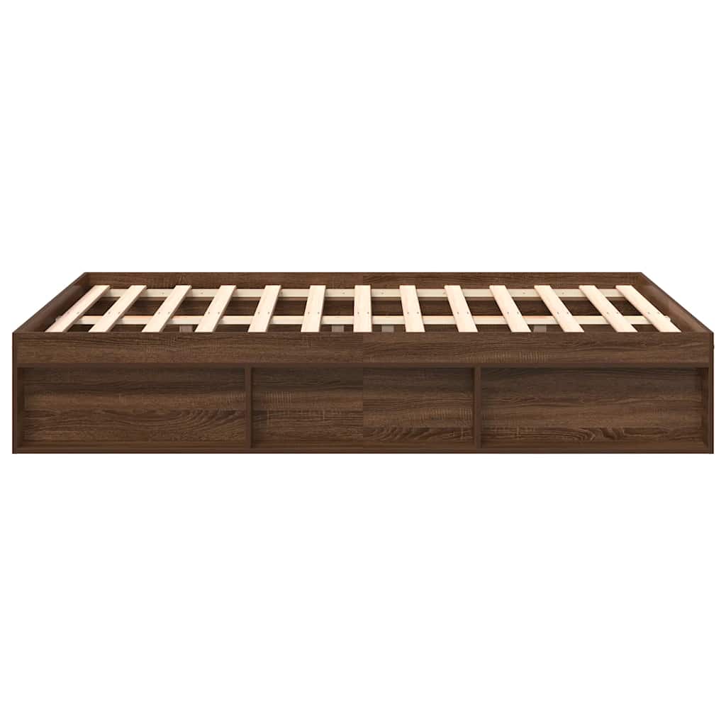 Bedframe bruin eikenkleur 140x200 cm is nu te koop bij PeponiXL, paradijselijk wonen!