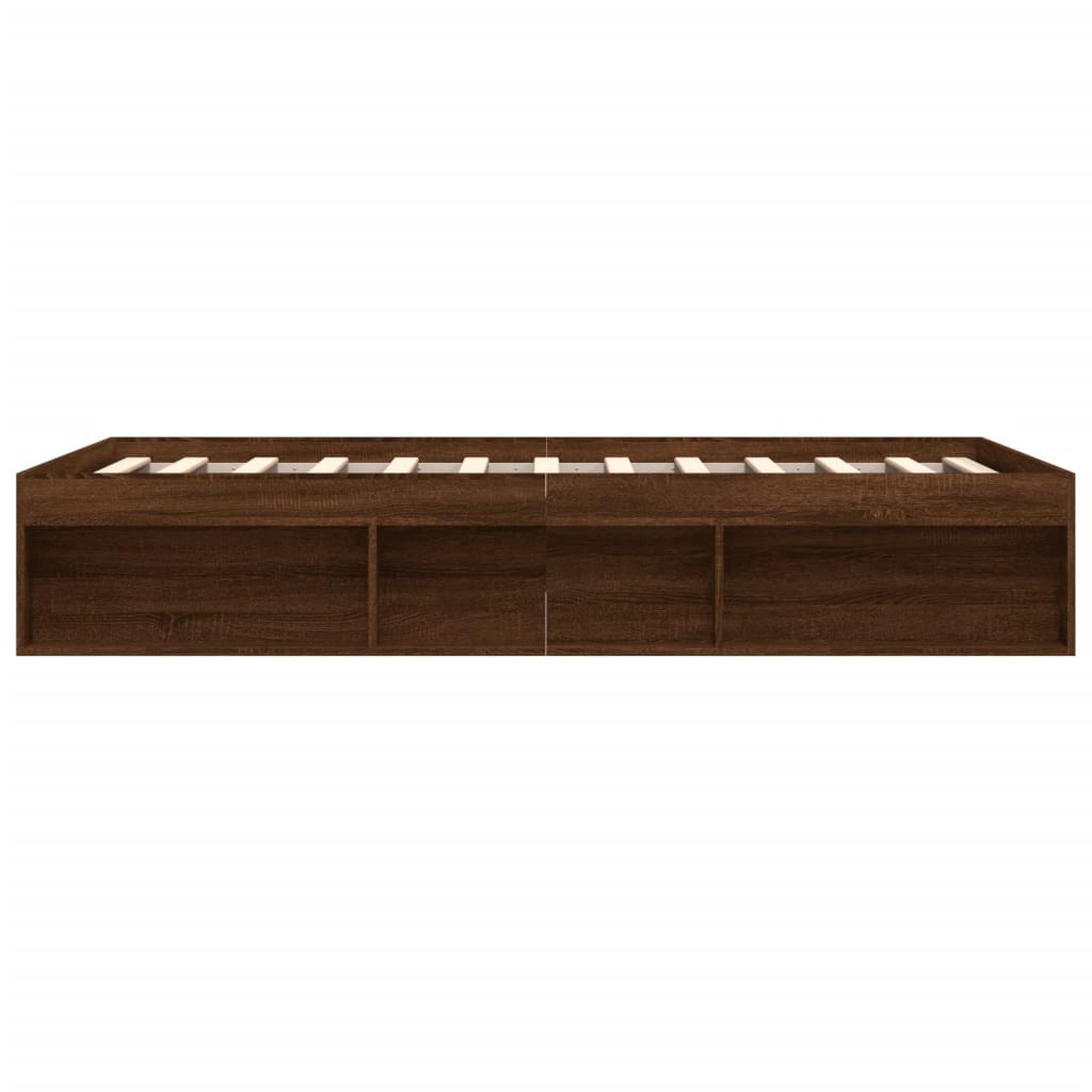 Bedframe bruin eikenkleur 140x200 cm is nu te koop bij PeponiXL, paradijselijk wonen!