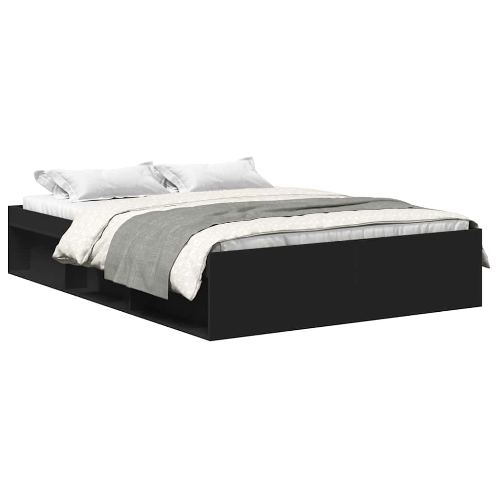 Bedframe zwart 150x200 cm King Size is nu te koop bij PeponiXL, paradijselijk wonen!