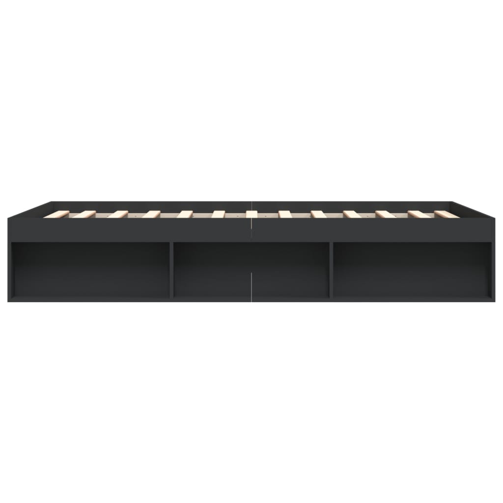 Bedframe zwart 150x200 cm King Size is nu te koop bij PeponiXL, paradijselijk wonen!