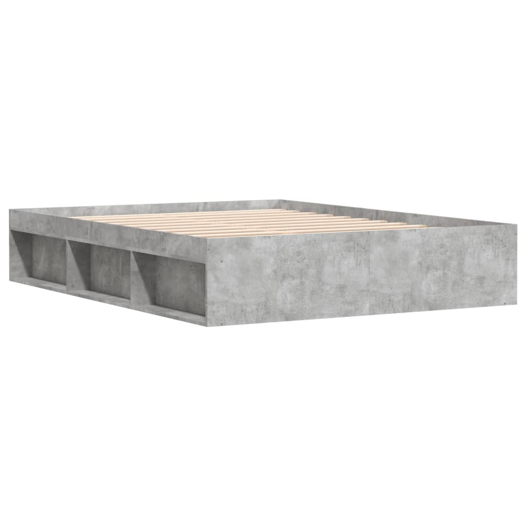 Bedframe betongrijs 150x200 cm King Size is nu te koop bij PeponiXL, paradijselijk wonen!