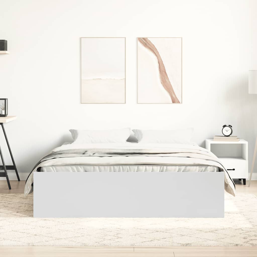 Bedframe wit 160x200 cm is nu te koop bij PeponiXL, paradijselijk wonen!