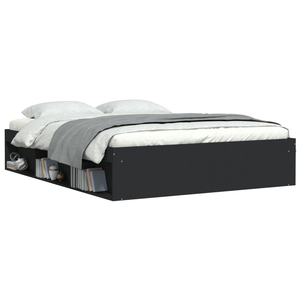 Bedframe zwart 160x200 cm is nu te koop bij PeponiXL, paradijselijk wonen!
