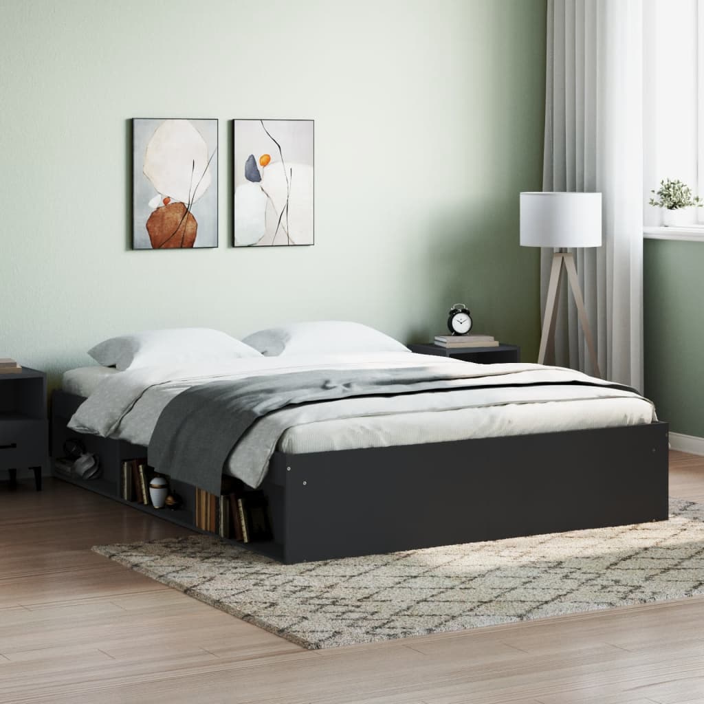 Bedframe zwart 160x200 cm is nu te koop bij PeponiXL, paradijselijk wonen!