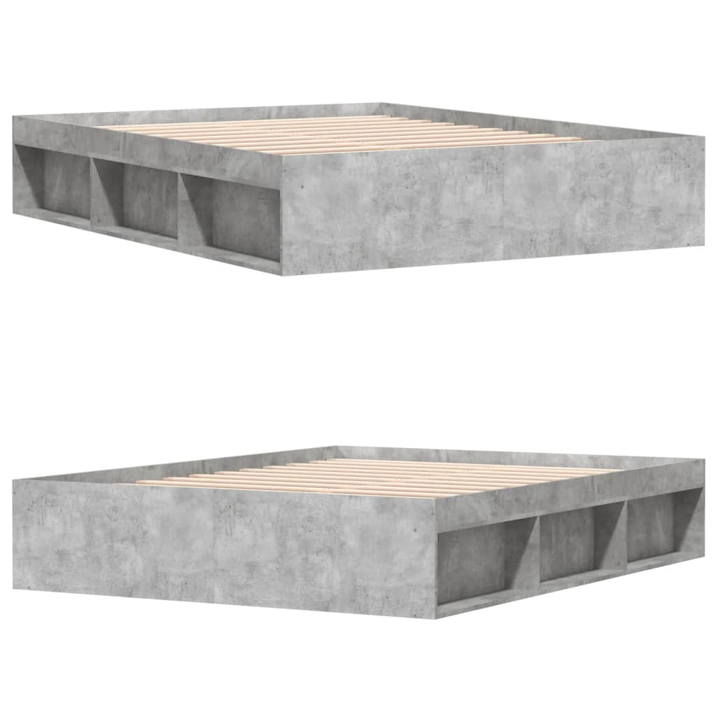 Bedframe betongrijs 160x200 cm is nu te koop bij PeponiXL, paradijselijk wonen!