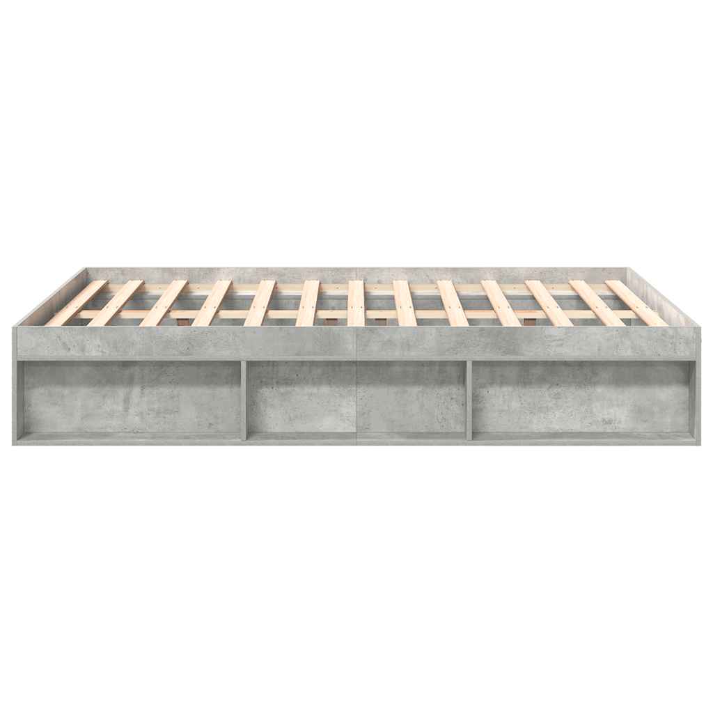 Bedframe betongrijs 160x200 cm is nu te koop bij PeponiXL, paradijselijk wonen!