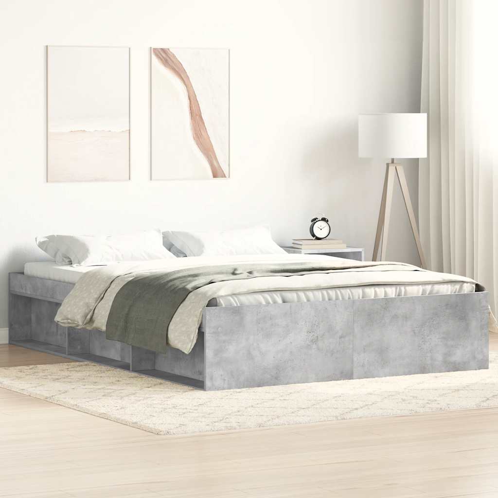 Bedframe betongrijs 160x200 cm is nu te koop bij PeponiXL, paradijselijk wonen!