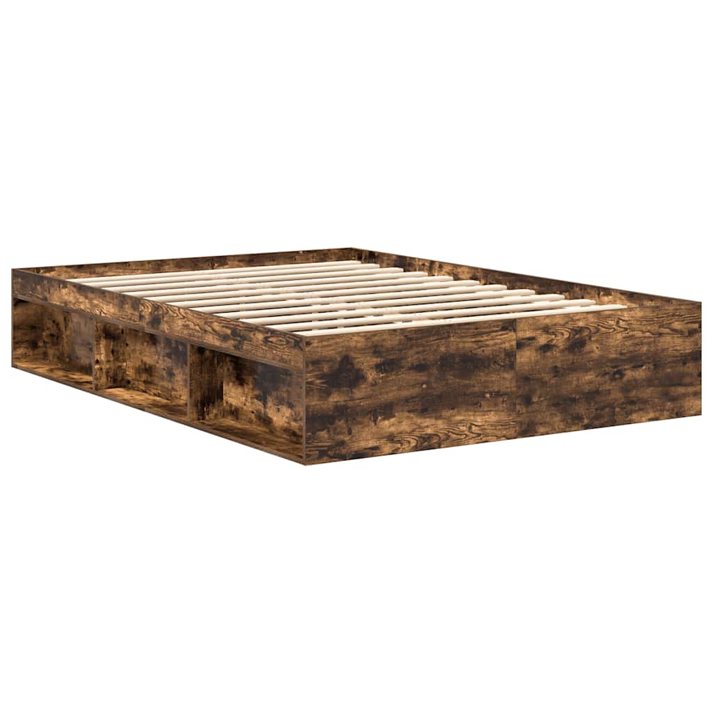 Bedframe gerookt eikenkleurig 160x200 cm is nu te koop bij PeponiXL, paradijselijk wonen!