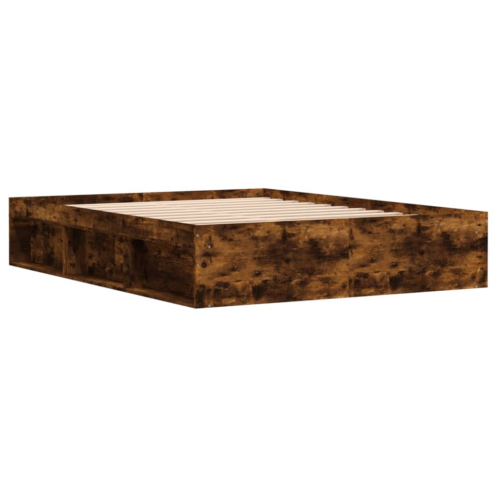 Bedframe gerookt eikenkleurig 160x200 cm is nu te koop bij PeponiXL, paradijselijk wonen!