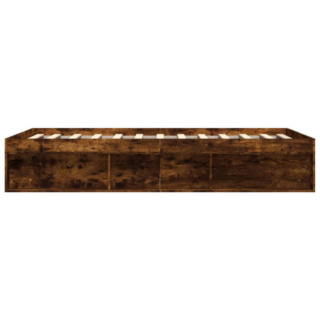 Bedframe gerookt eikenkleurig 160x200 cm is nu te koop bij PeponiXL, paradijselijk wonen!