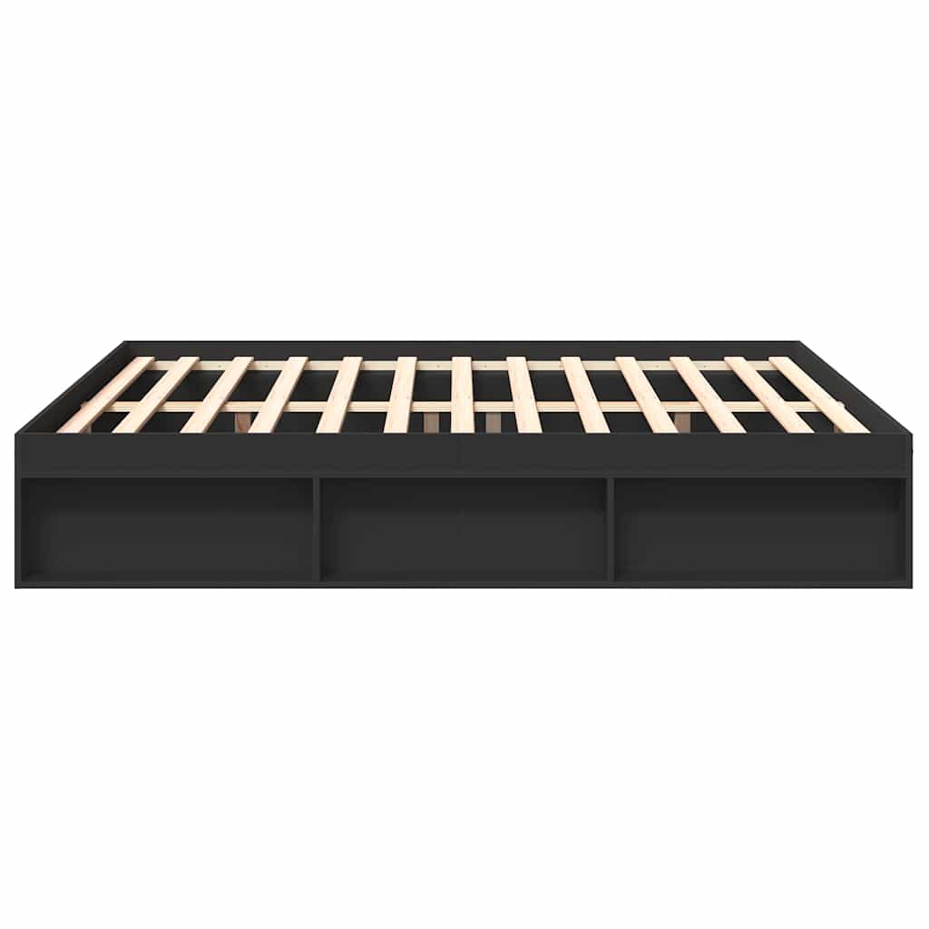 Bedframe zwart 180x200 cm Super King Size is nu te koop bij PeponiXL, paradijselijk wonen!