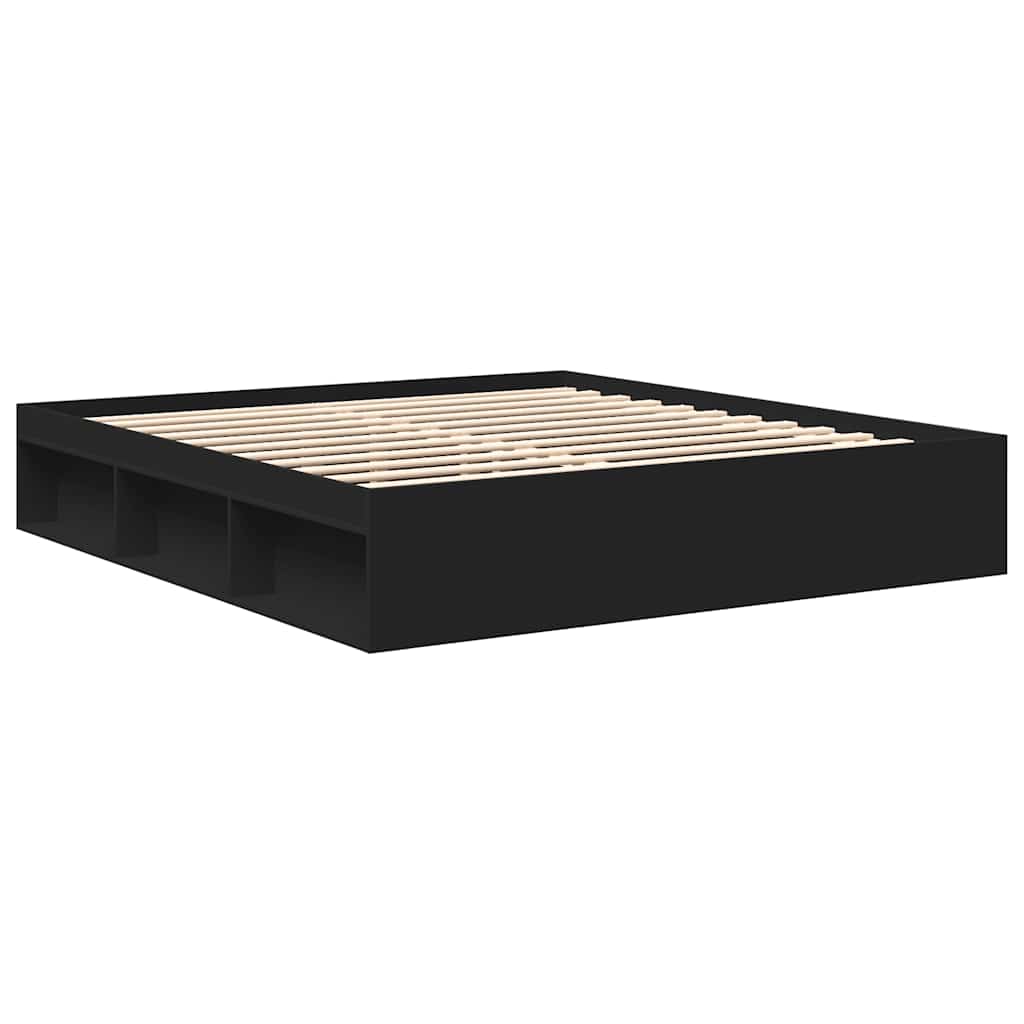 Bedframe zwart 180x200 cm Super King Size is nu te koop bij PeponiXL, paradijselijk wonen!
