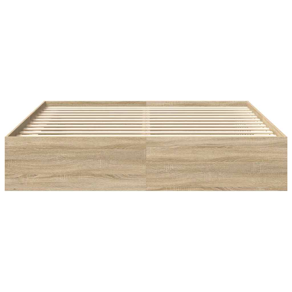 Bedframe sonoma eikenkleurig 180x200 cm Super King Size is nu te koop bij PeponiXL, paradijselijk wonen!