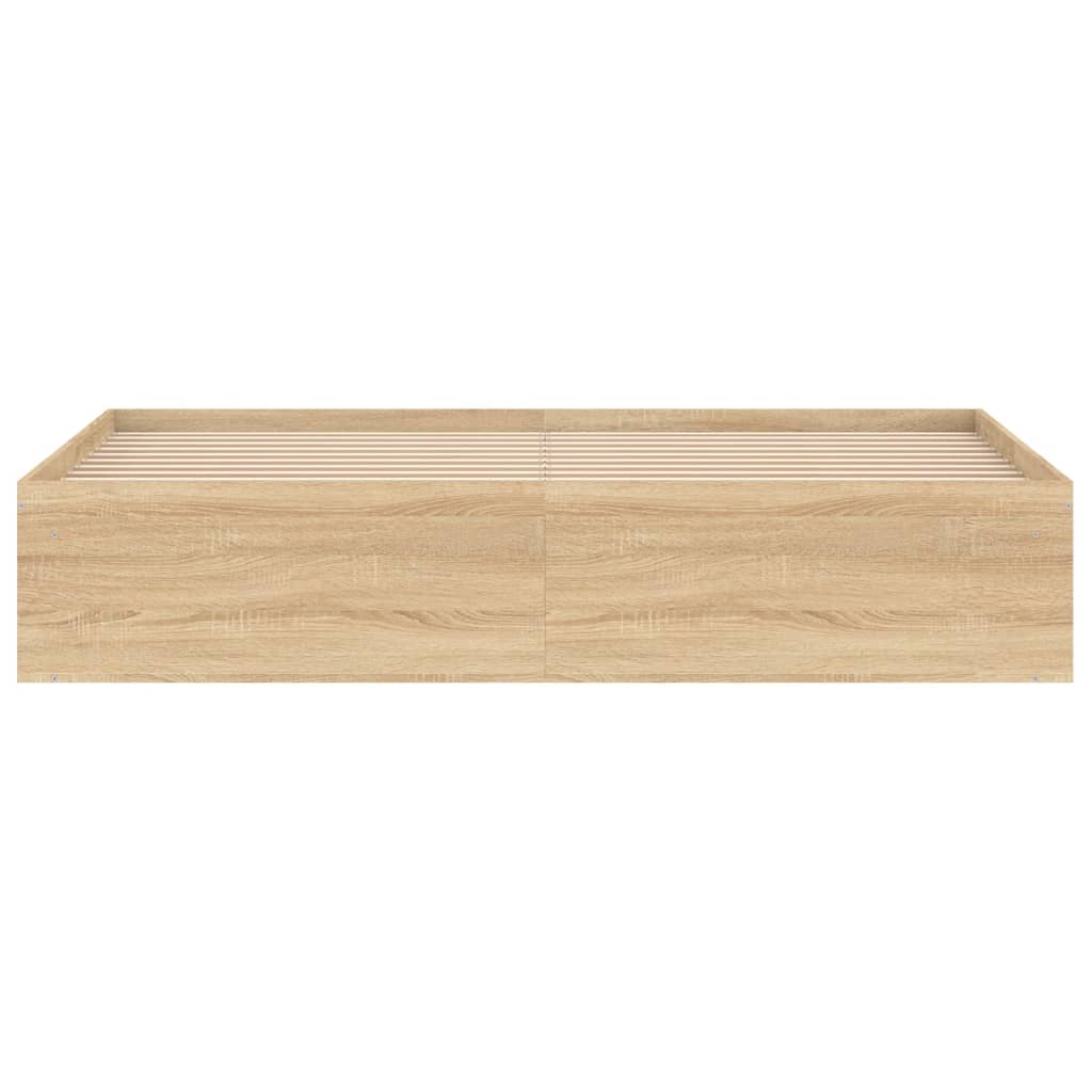 Bedframe sonoma eikenkleurig 180x200 cm Super King Size is nu te koop bij PeponiXL, paradijselijk wonen!