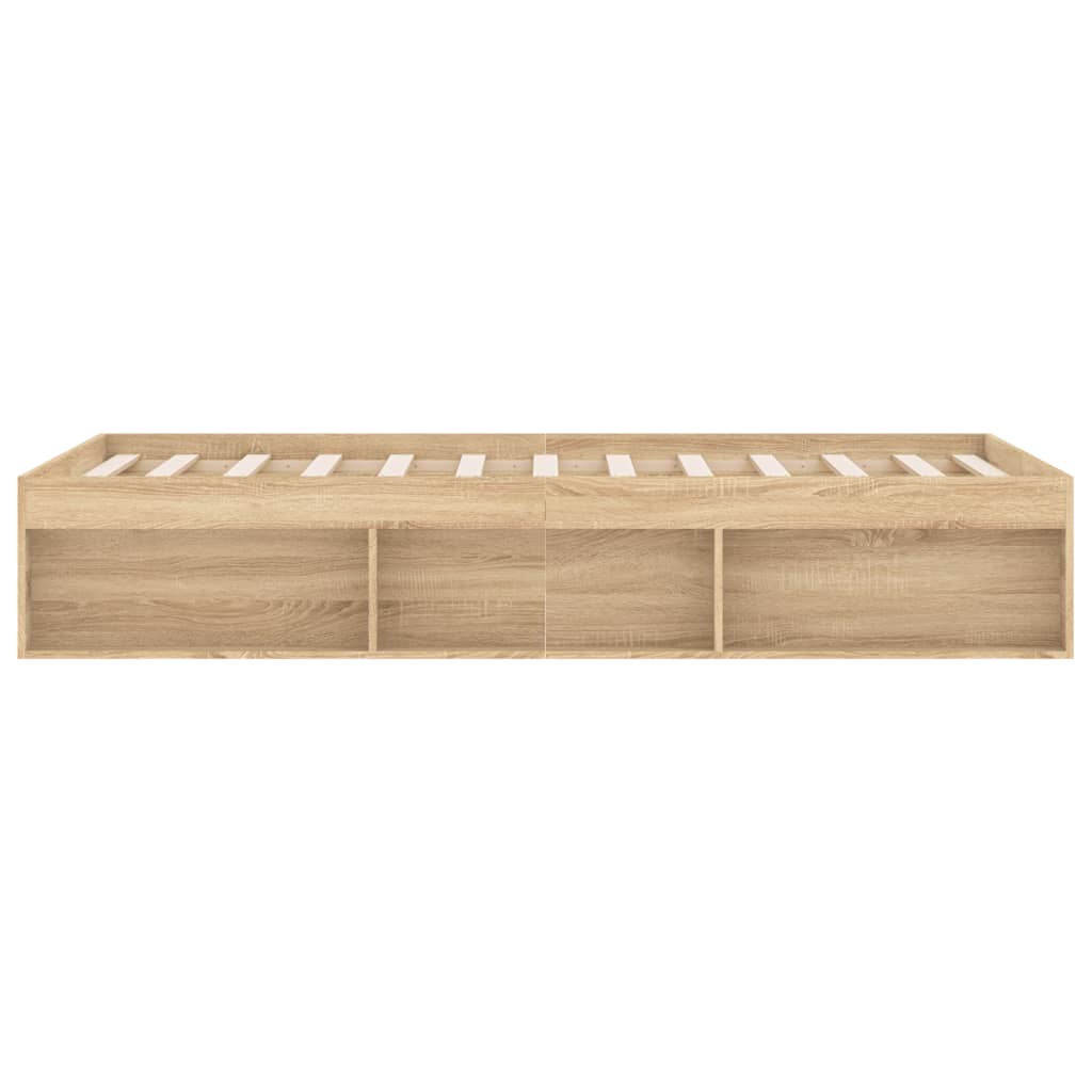 Bedframe sonoma eikenkleurig 180x200 cm Super King Size is nu te koop bij PeponiXL, paradijselijk wonen!