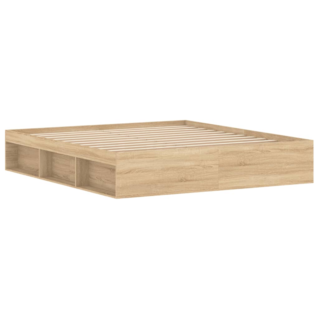 Bedframe sonoma eikenkleurig 180x200 cm Super King Size is nu te koop bij PeponiXL, paradijselijk wonen!