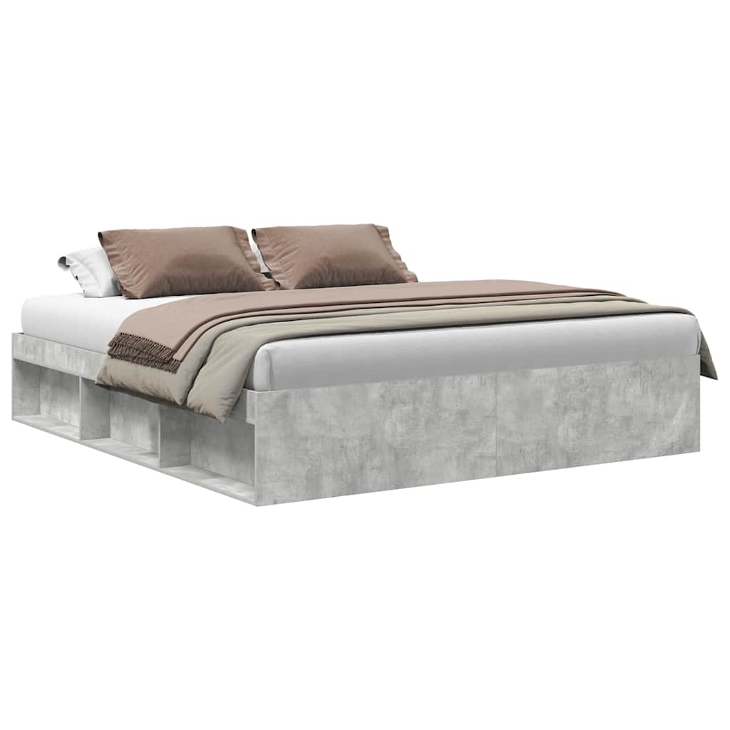 Bedframe betongrijs 180x200 cm Super King Size is nu te koop bij PeponiXL, paradijselijk wonen!