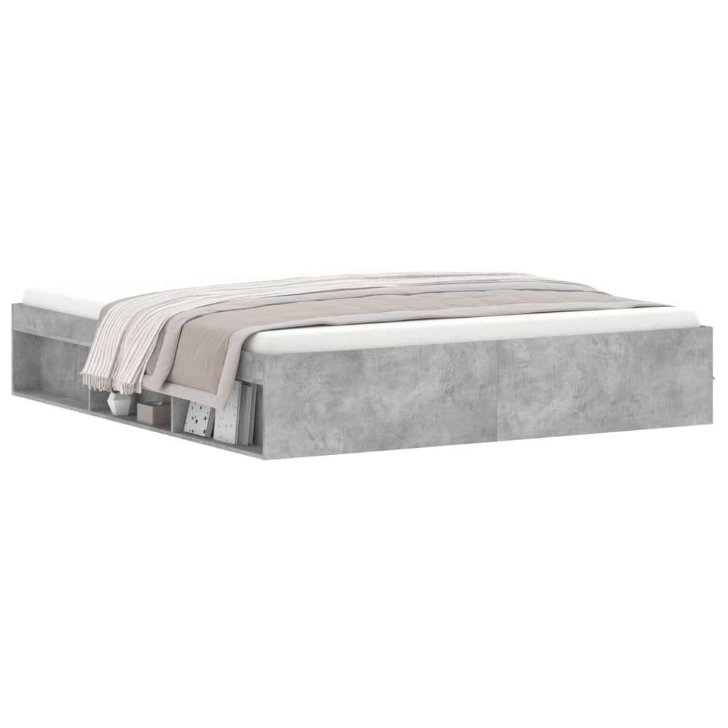 Bedframe betongrijs 180x200 cm Super King Size is nu te koop bij PeponiXL, paradijselijk wonen!