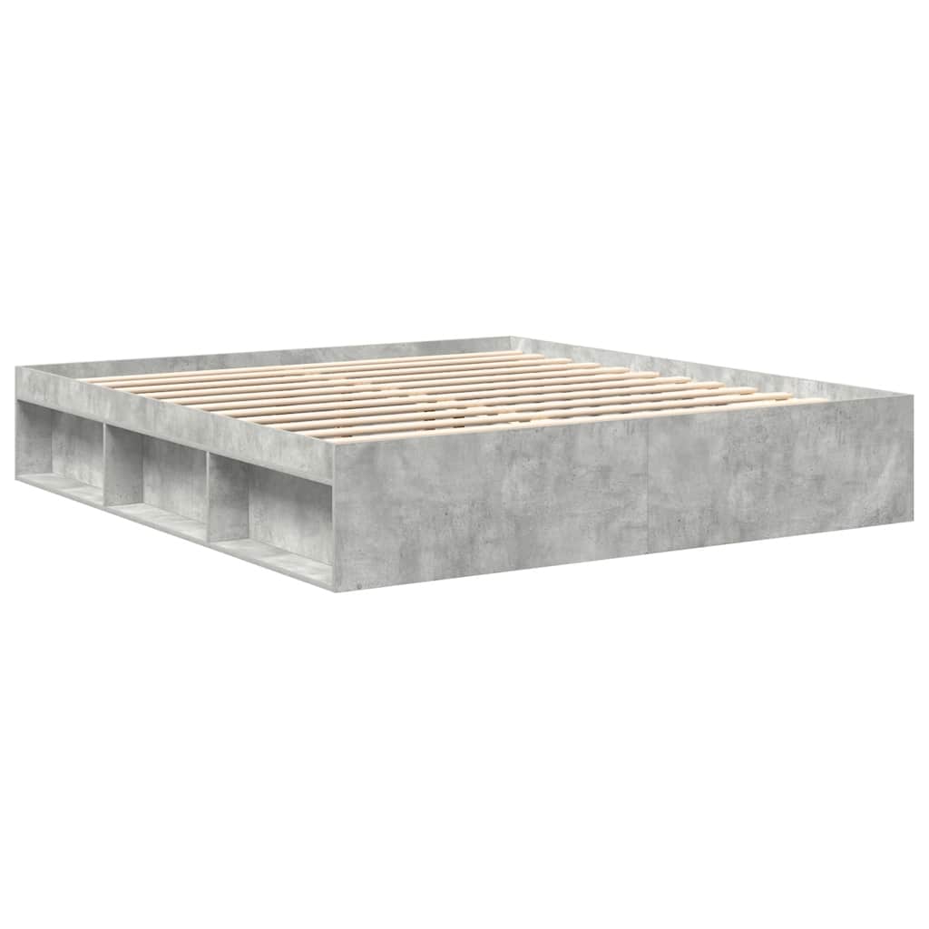 Bedframe betongrijs 180x200 cm Super King Size is nu te koop bij PeponiXL, paradijselijk wonen!