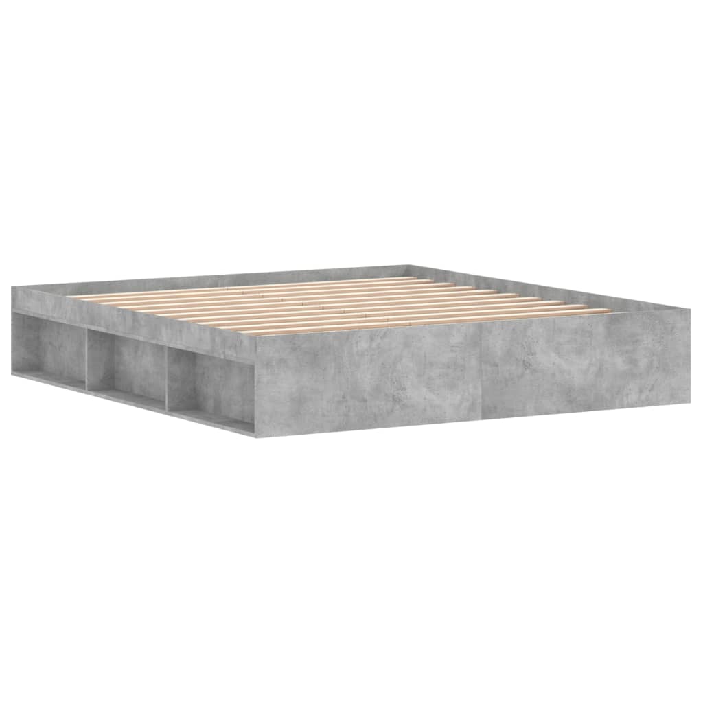 Bedframe betongrijs 180x200 cm Super King Size is nu te koop bij PeponiXL, paradijselijk wonen!