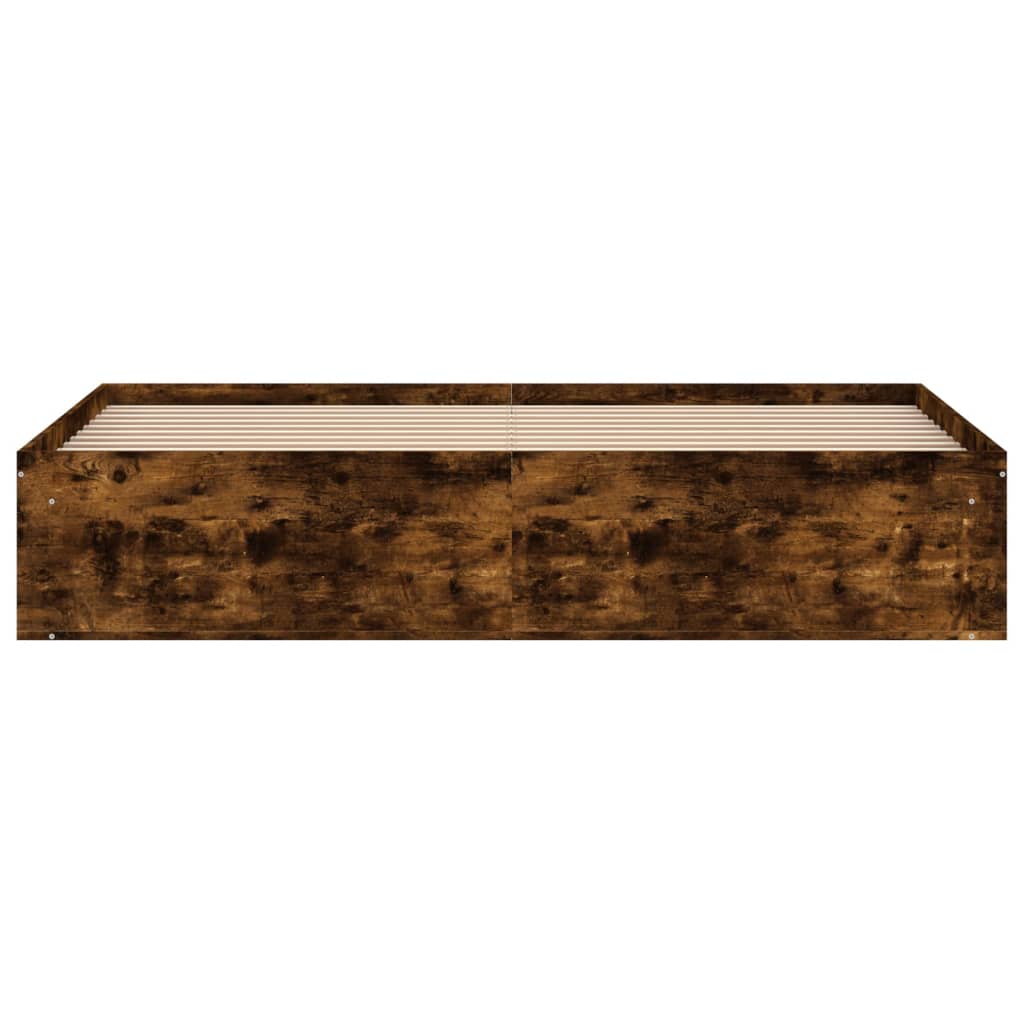 Bedframe gerookt eikenkleurig 180x200 cm Super King Size is nu te koop bij PeponiXL, paradijselijk wonen!