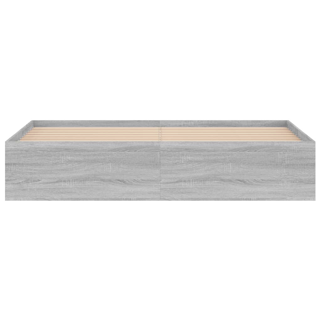 Bedframe grijs sonoma eikenkleurig 180x200 cm Super King Size is nu te koop bij PeponiXL, paradijselijk wonen!