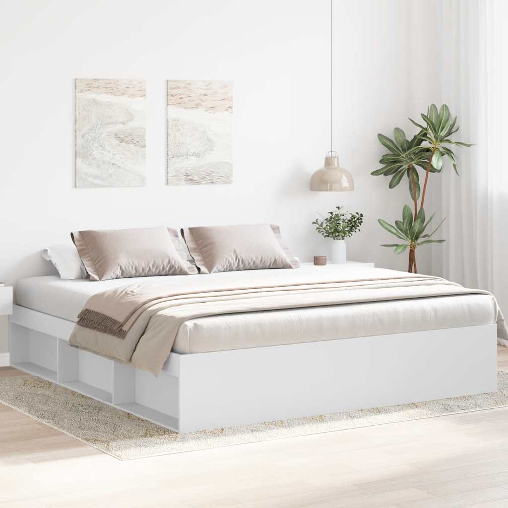 Bedframe wit 200x200 cm is nu te koop bij PeponiXL, paradijselijk wonen!