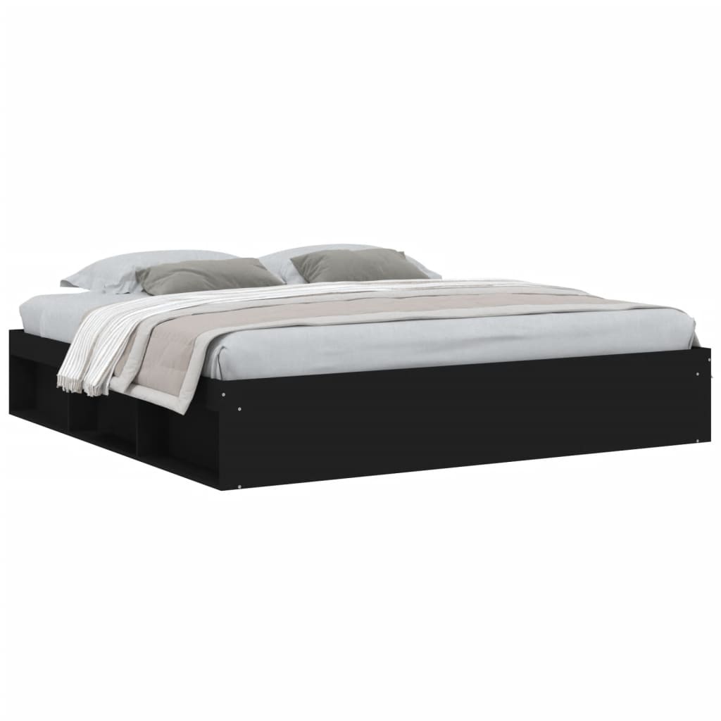 Bedframe zwart 200x200 cm is nu te koop bij PeponiXL, paradijselijk wonen!