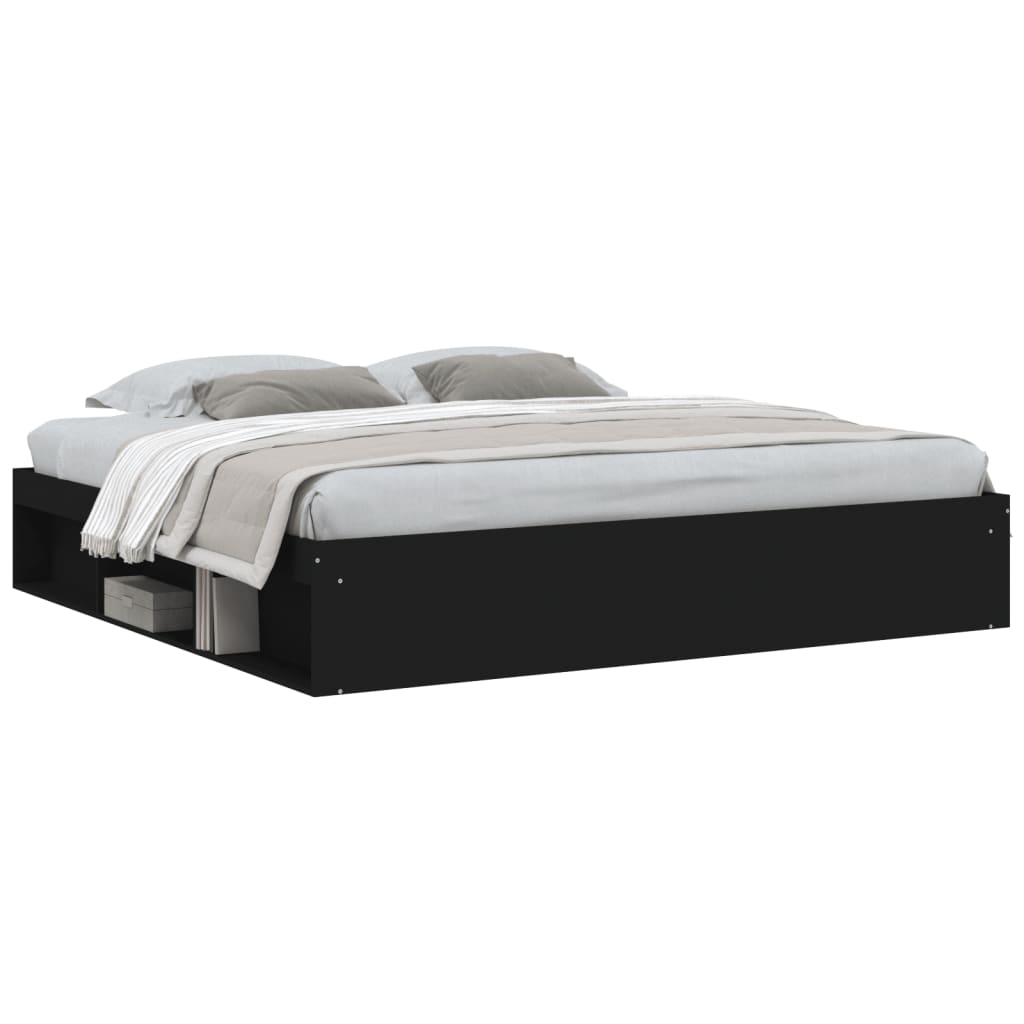 Bedframe zwart 200x200 cm is nu te koop bij PeponiXL, paradijselijk wonen!