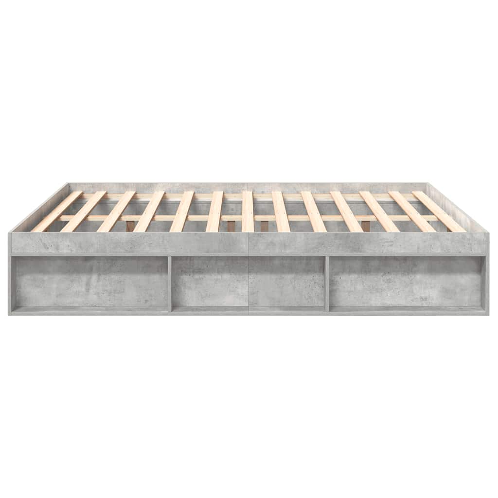Bedframe betongrijs 200x200 cm