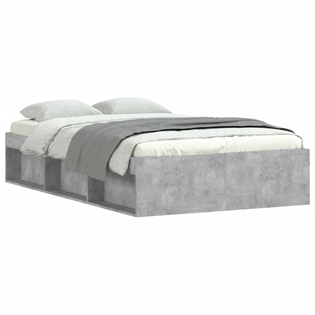 Bedframe betongrijs 120x190 cm is nu te koop bij PeponiXL, paradijselijk wonen!