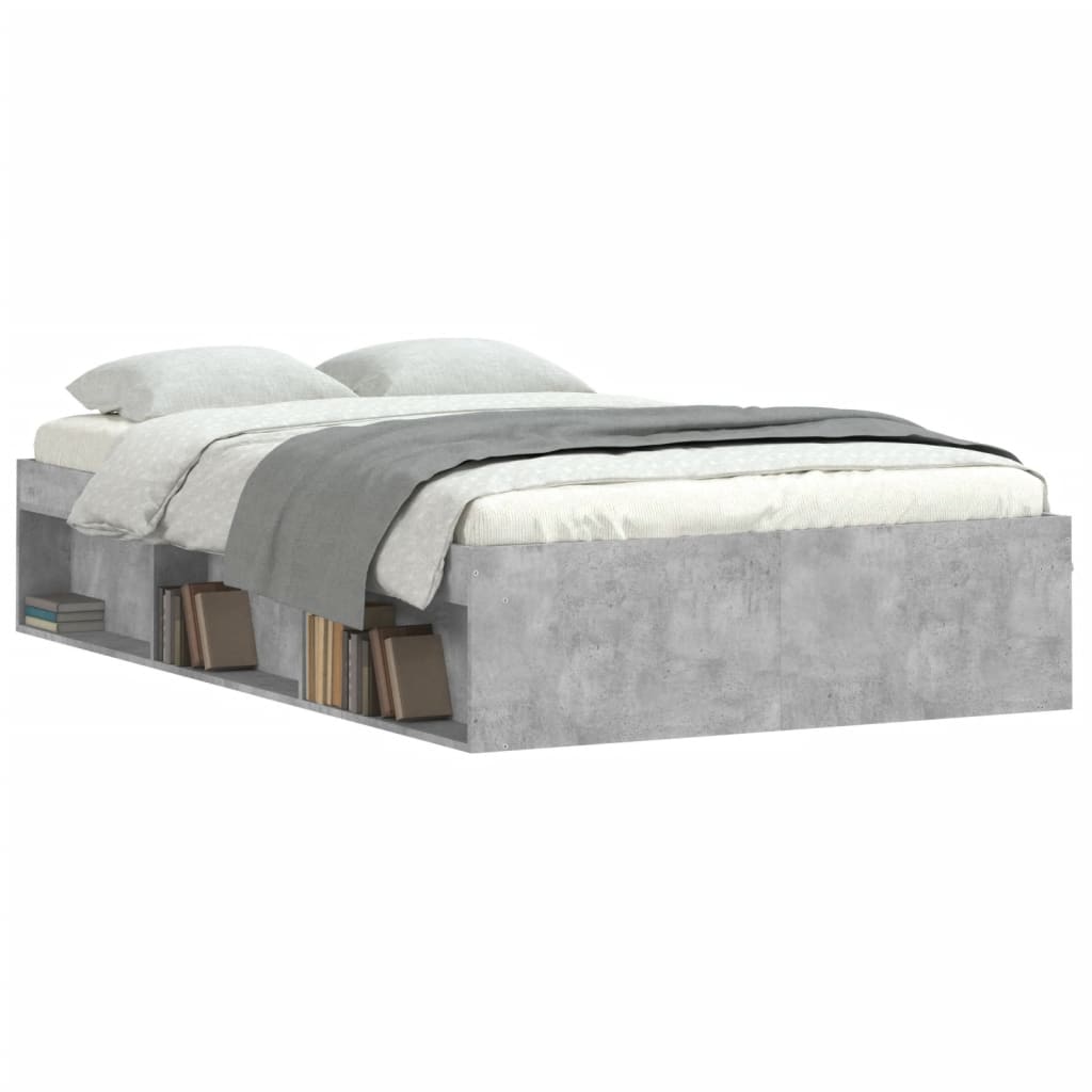 Bedframe betongrijs 120x190 cm is nu te koop bij PeponiXL, paradijselijk wonen!