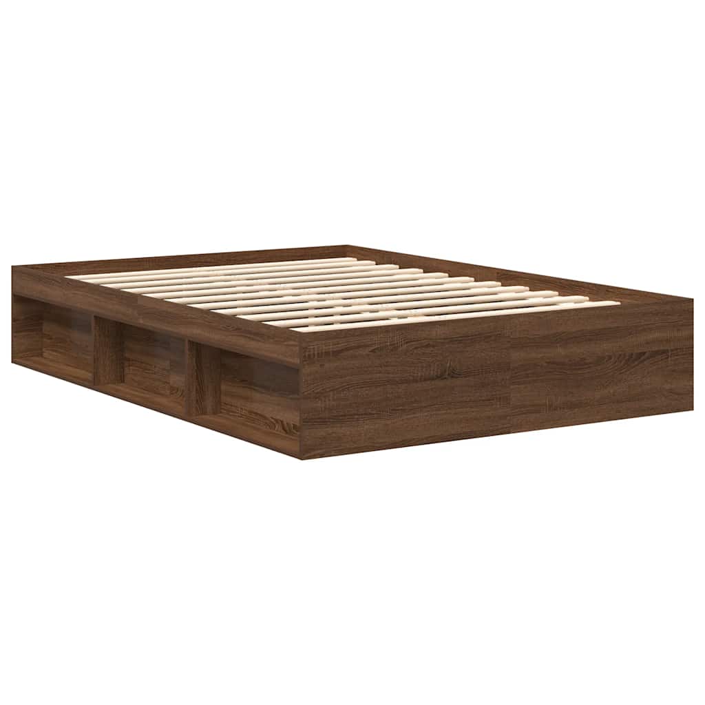 Bedframe bruin eikenkleur 120x190 cm is nu te koop bij PeponiXL, paradijselijk wonen!