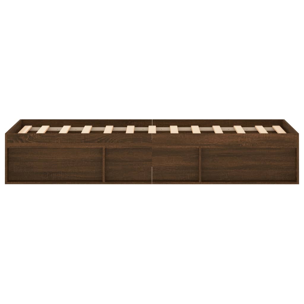 Bedframe bruin eikenkleur 120x190 cm is nu te koop bij PeponiXL, paradijselijk wonen!
