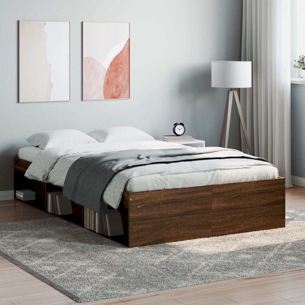 Bedframe bruin eikenkleur 120x190 cm is nu te koop bij PeponiXL, paradijselijk wonen!
