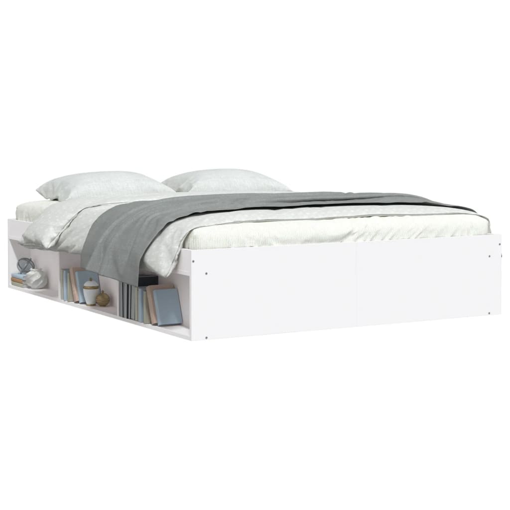 Bedframe wit 140x190 cm is nu te koop bij PeponiXL, paradijselijk wonen!