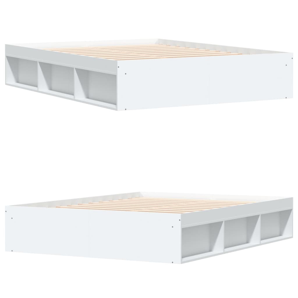 Bedframe wit 140x190 cm is nu te koop bij PeponiXL, paradijselijk wonen!