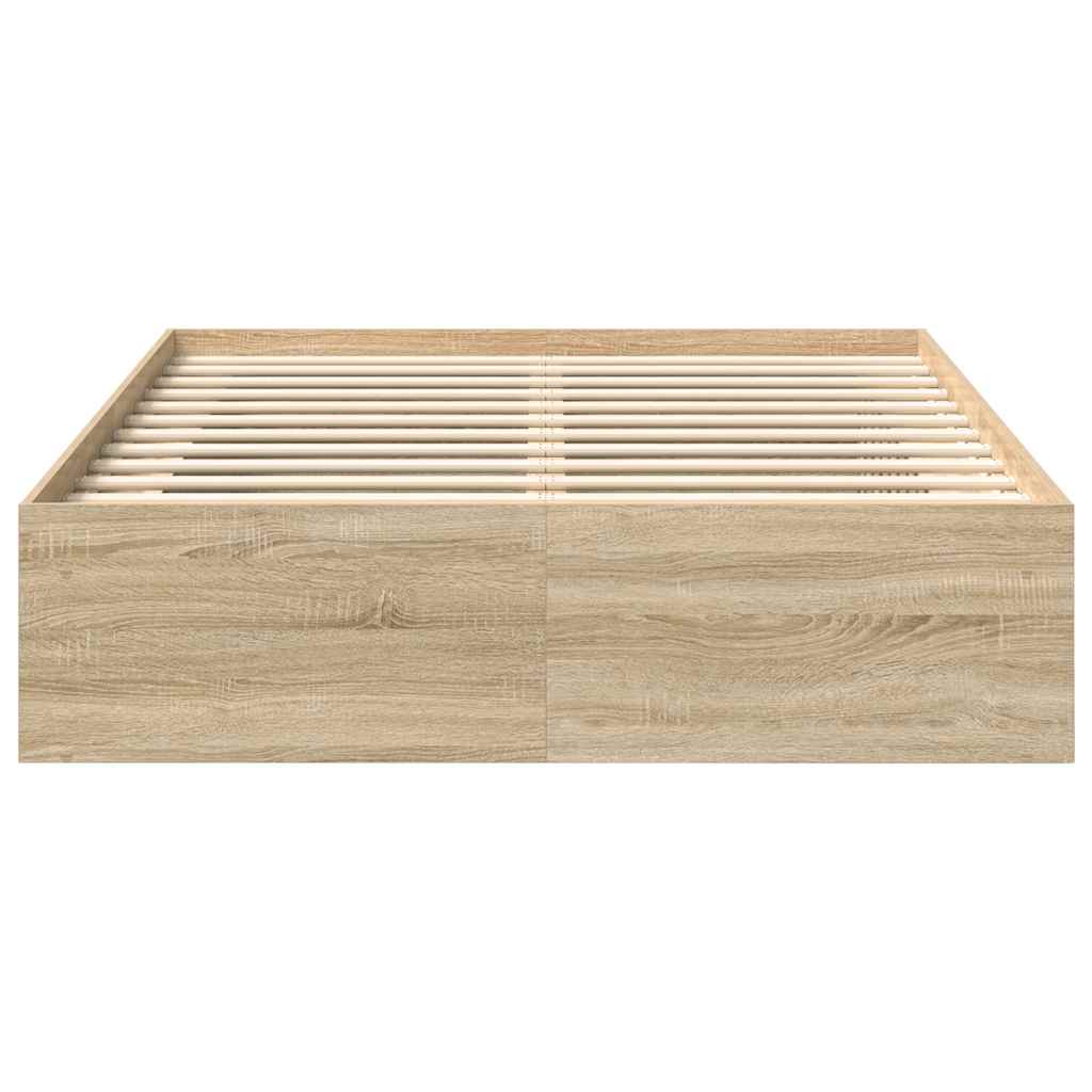 Bedframe sonoma eikenkleurig 140x190 cm is nu te koop bij PeponiXL, paradijselijk wonen!