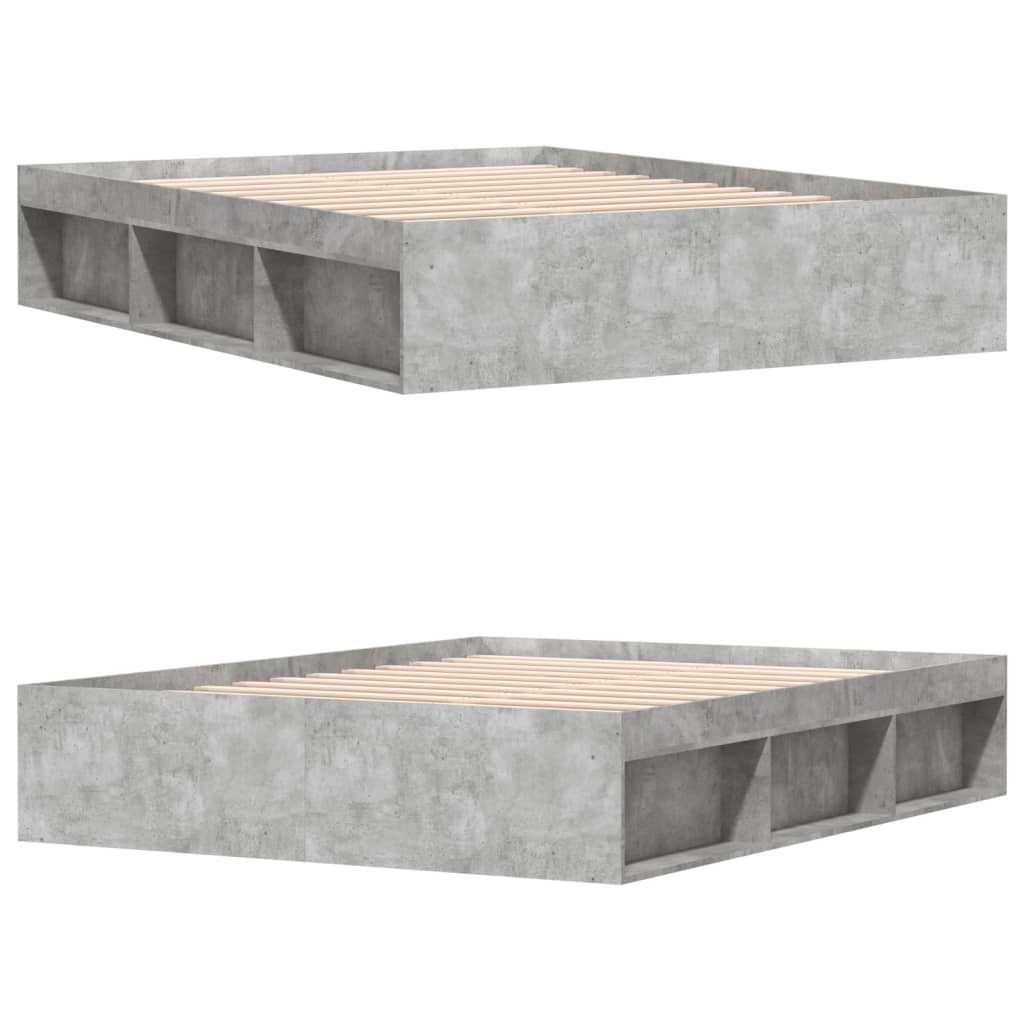 Bedframe betongrijs 140x190 cm is nu te koop bij PeponiXL, paradijselijk wonen!