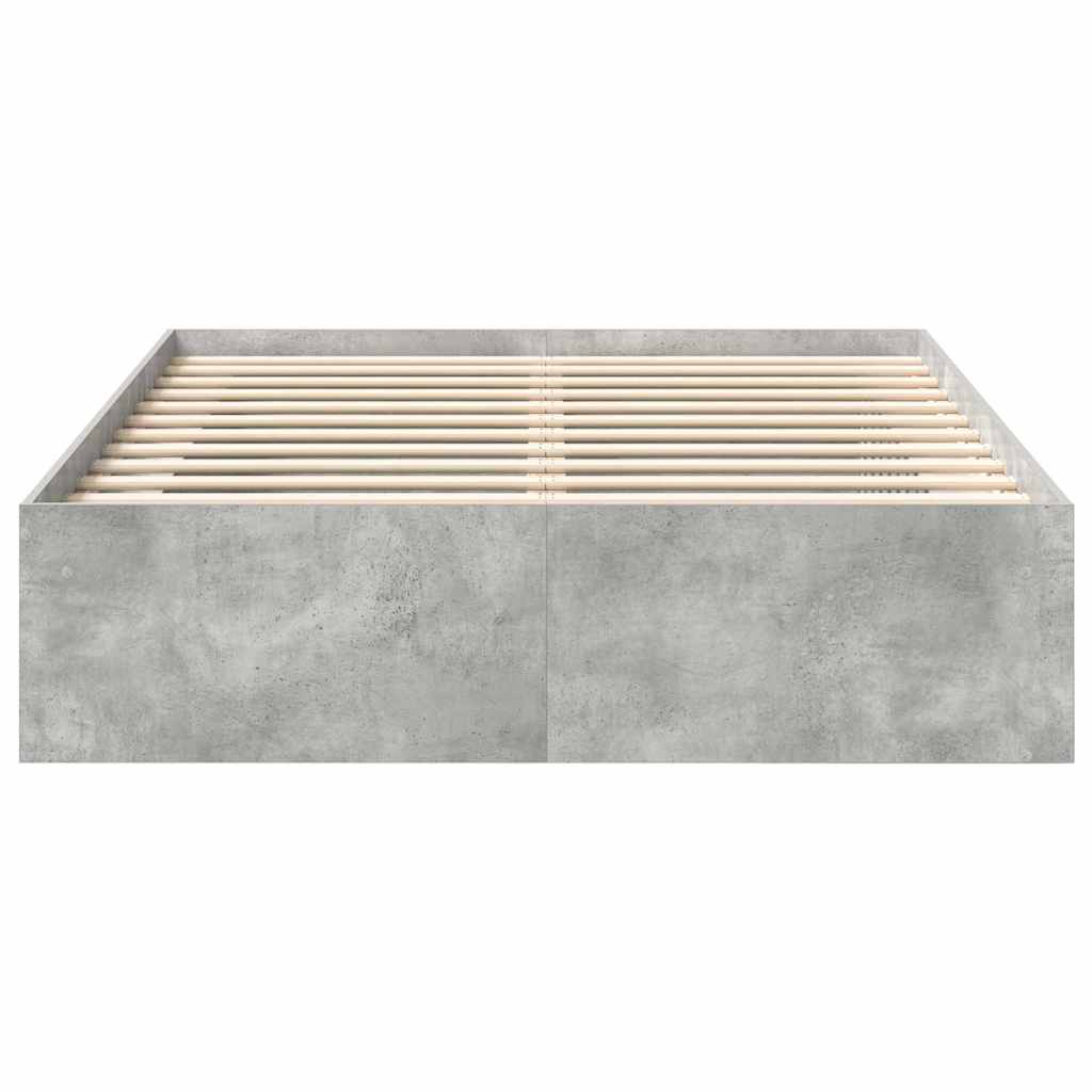 Bedframe betongrijs 140x190 cm is nu te koop bij PeponiXL, paradijselijk wonen!