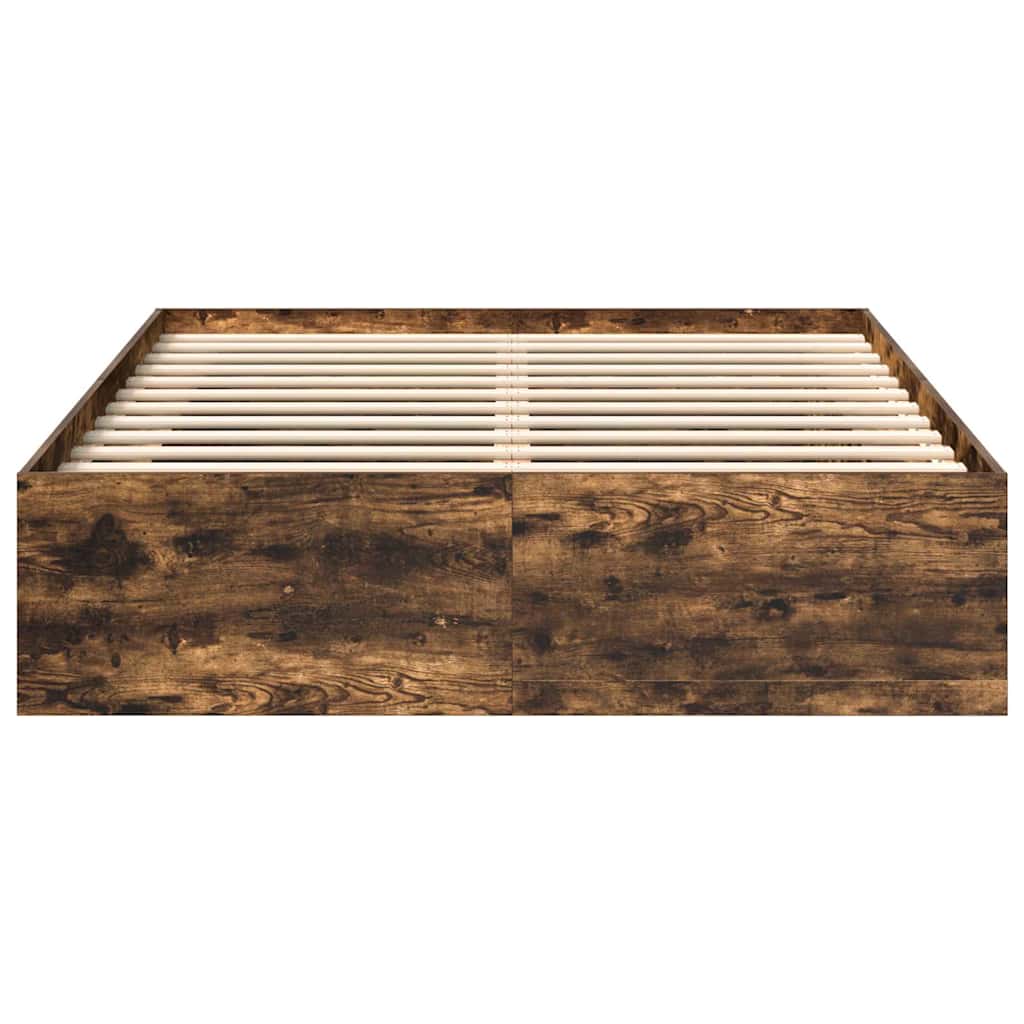 Bedframe gerookt eikenkleurig 140x190 cm is nu te koop bij PeponiXL, paradijselijk wonen!