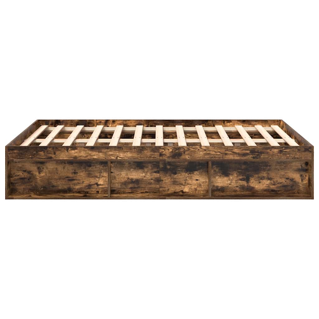 Bedframe gerookt eikenkleurig 140x190 cm is nu te koop bij PeponiXL, paradijselijk wonen!
