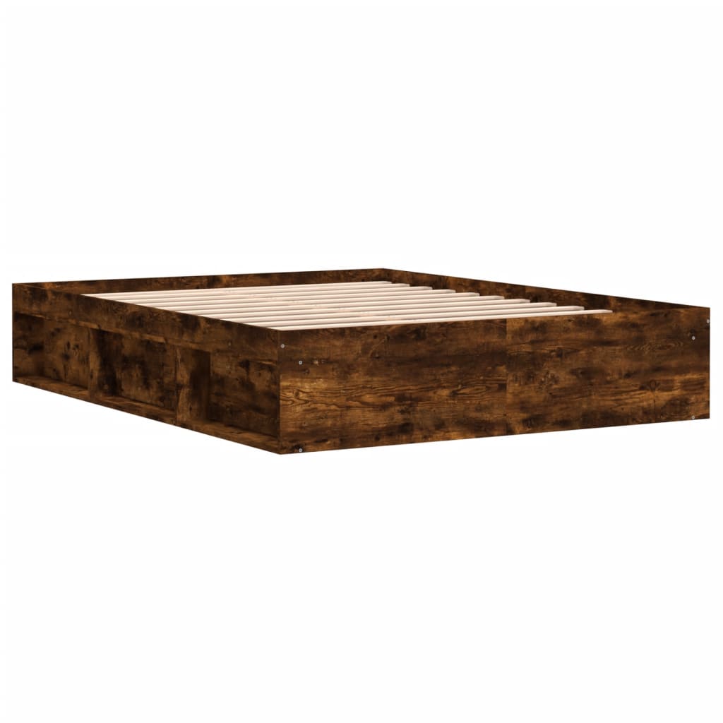 Bedframe gerookt eikenkleurig 140x190 cm is nu te koop bij PeponiXL, paradijselijk wonen!